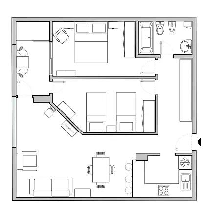 Alquilaencanarias Delfines, 2 Hab, Parking Apartamento